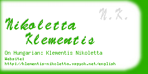 nikoletta klementis business card